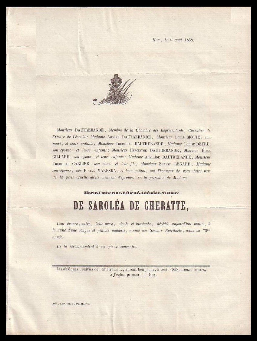 1858 de sarolea de cheratte